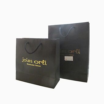 Wholesale Custom Design Eco-Friendly Plain Black Paper Bags with Logo