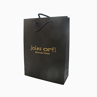 Wholesale Custom Design Eco-Friendly Plain Black Paper Bags with Logo