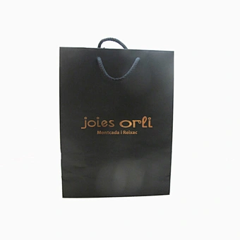 Wholesale Custom Design Eco-Friendly Plain Black Paper Bags with Logo