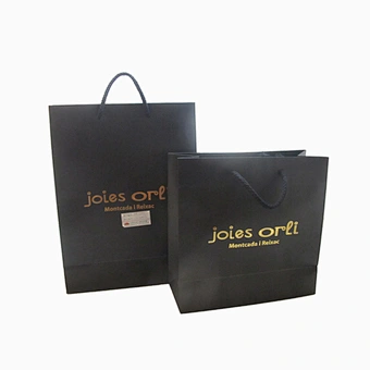 Wholesale Custom Design Eco-Friendly Plain Black Paper Bags with Logo