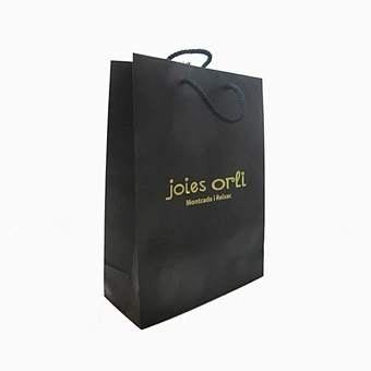Wholesale Custom Design Eco-Friendly Plain Black Paper Bags with Logo